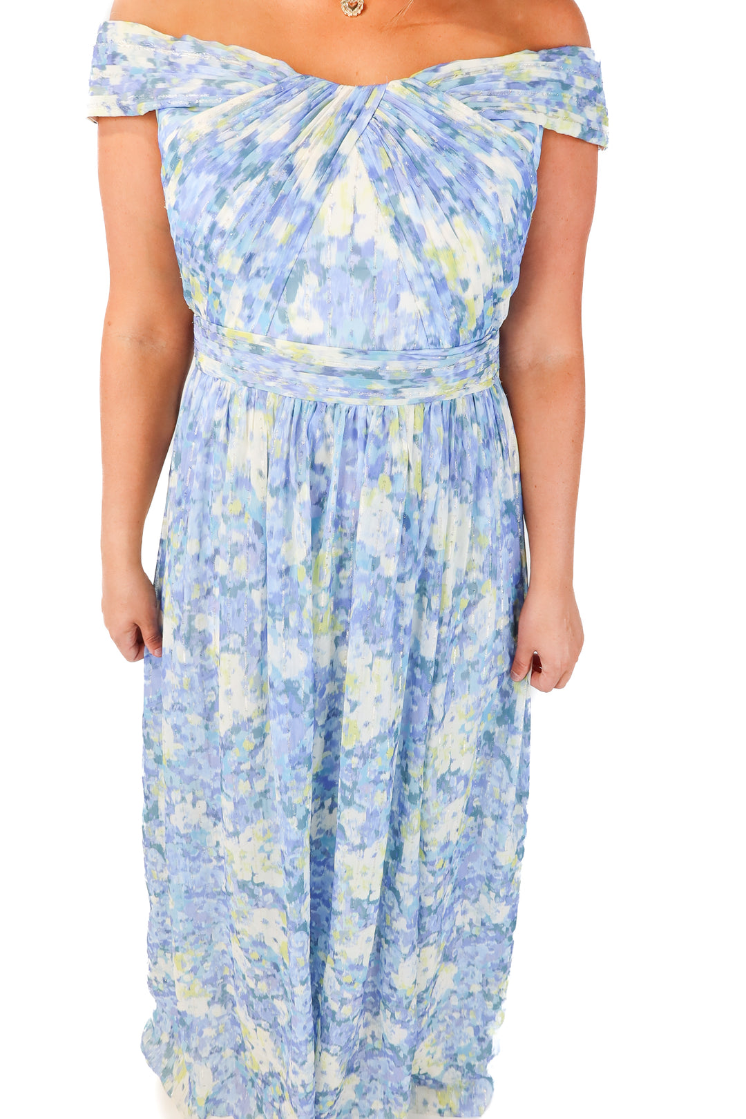 CHECK adrianna papell purple multi metallic dress (12; retail $249)