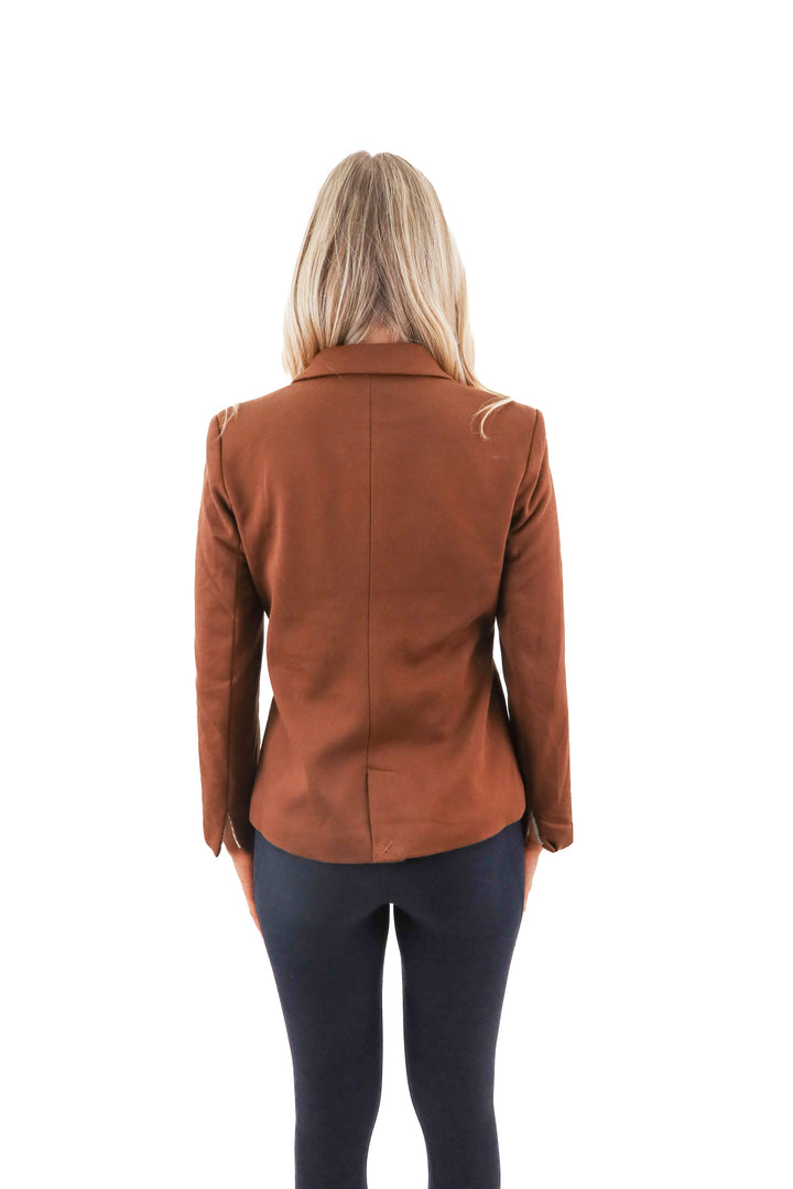 gibsonlook brown tuscan saddle blazer nwt (s; retail $99)