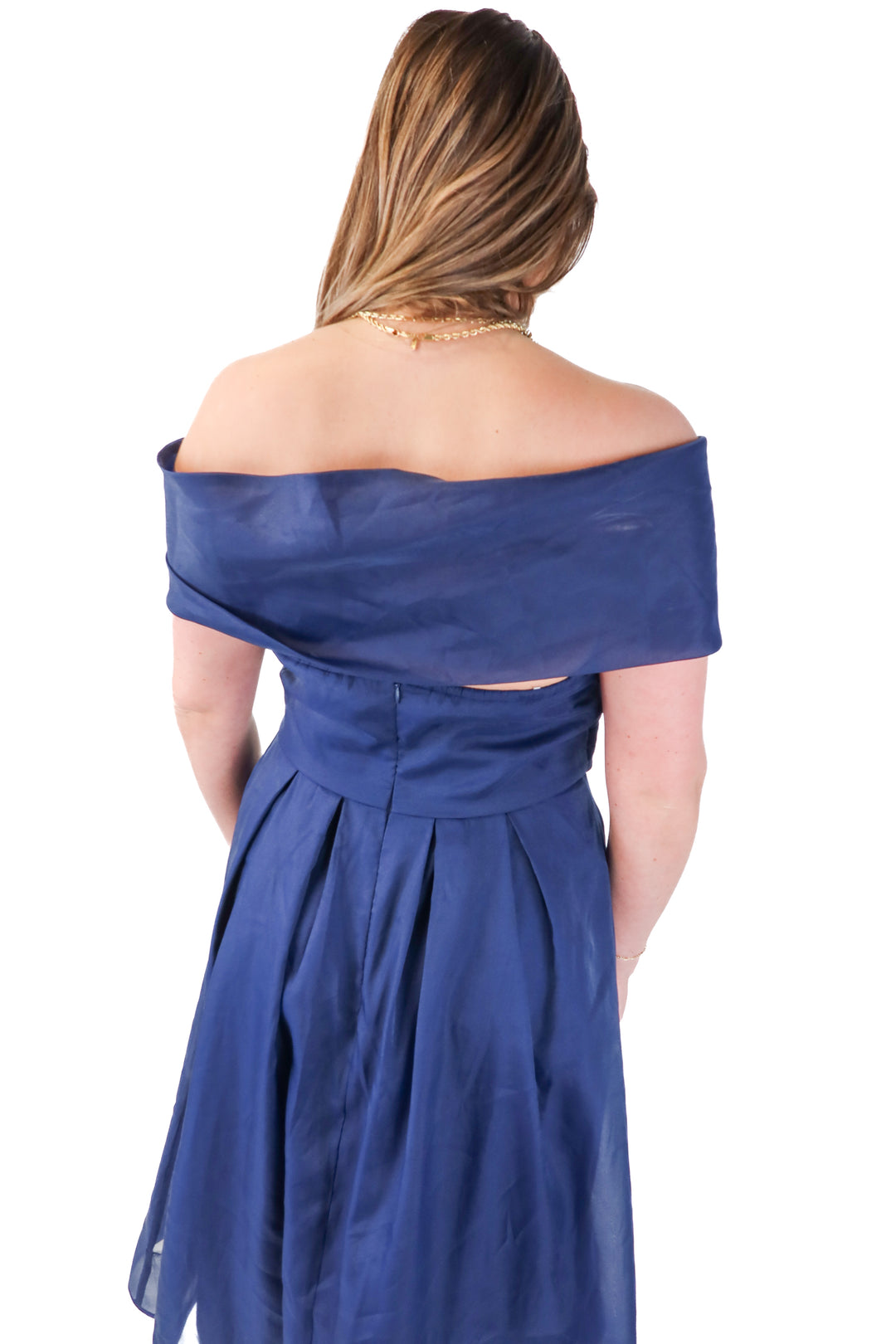 luxedo navy halter dress (L; retail $149)