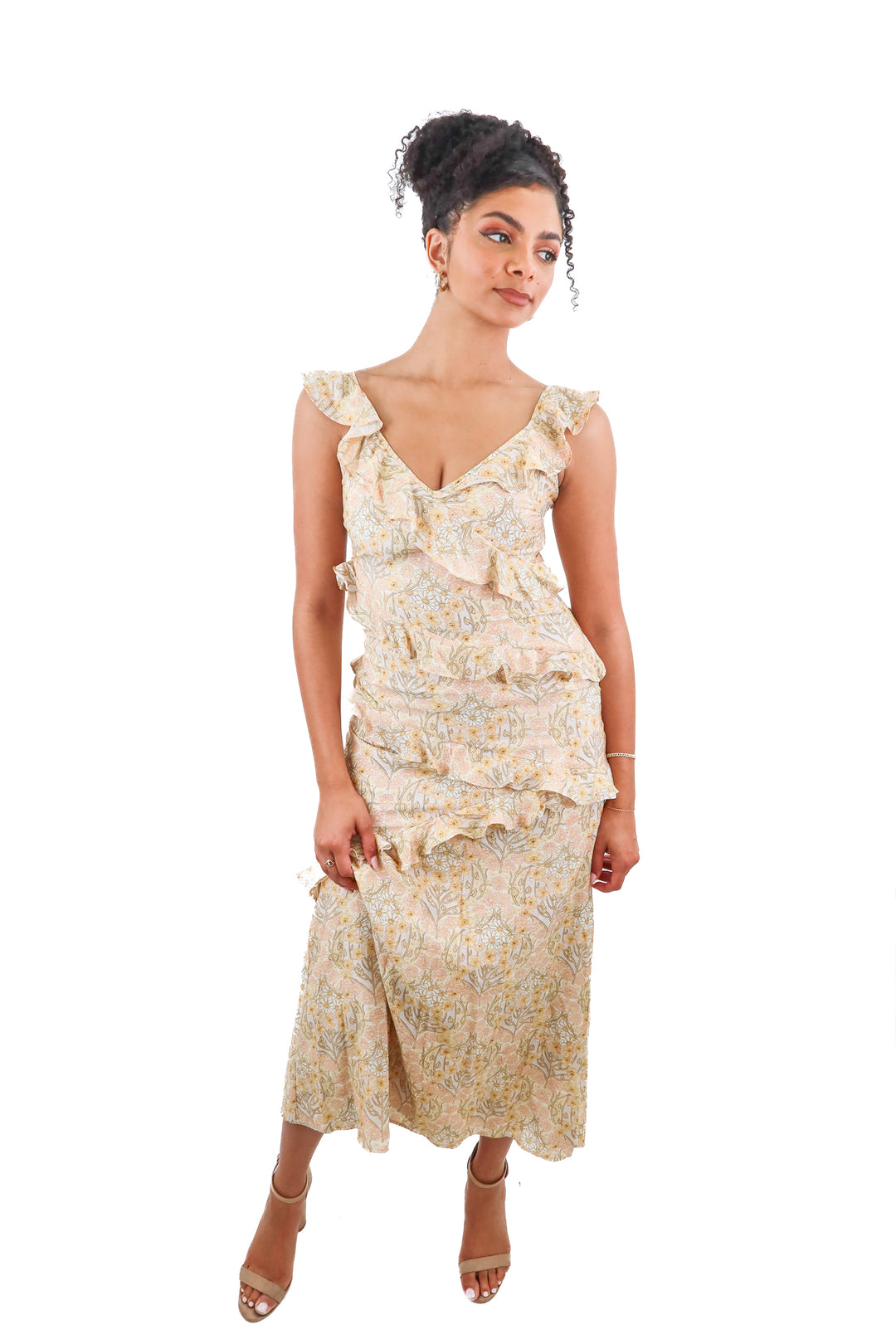 Paige Calabasas yellow floral maxi dress NWT (2; retail $399)