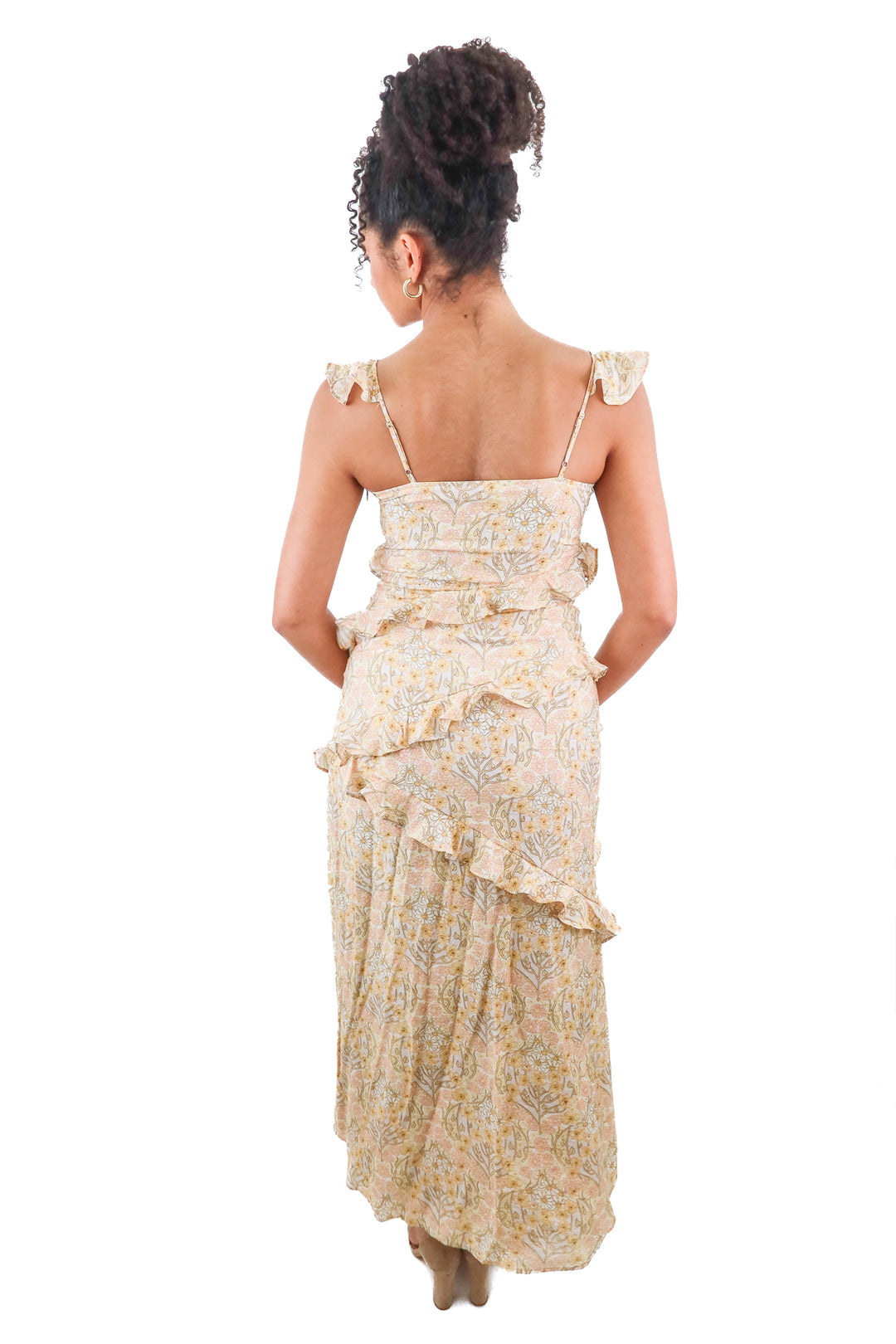 Paige Calabasas yellow floral maxi dress NWT (2; retail $399)