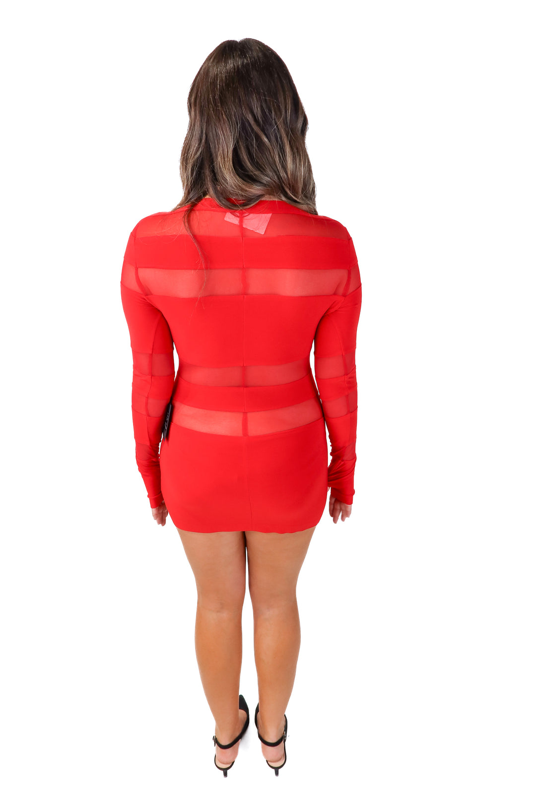 norma kamali red mesh cut out dress NWT (M; retail $245)