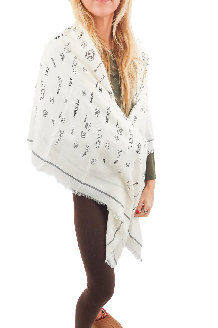 Chanel logo scarf