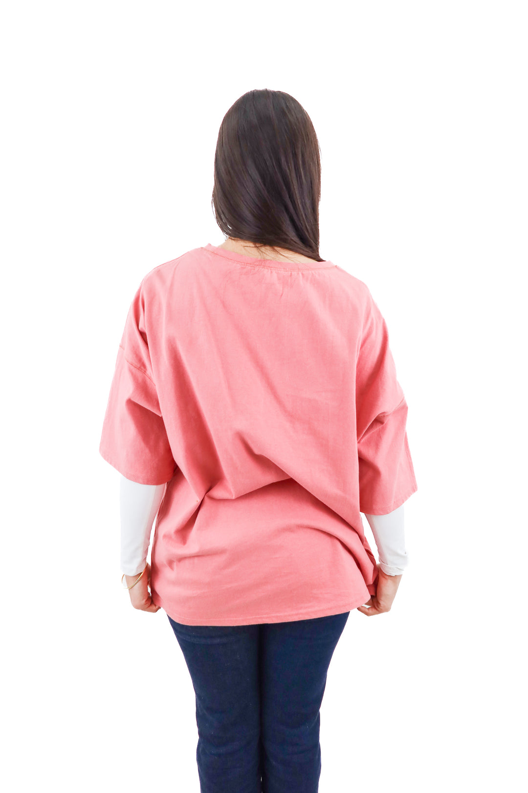 peach love pink sequined stars top (s; retail $64.99)