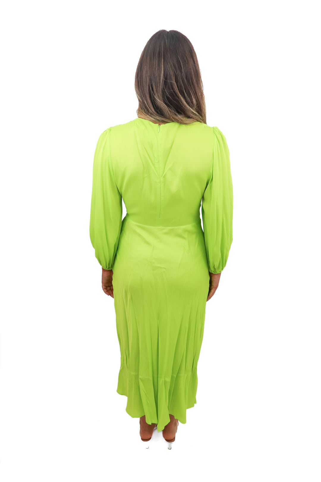 farm rio neon green maxi dress (m; retail $300)