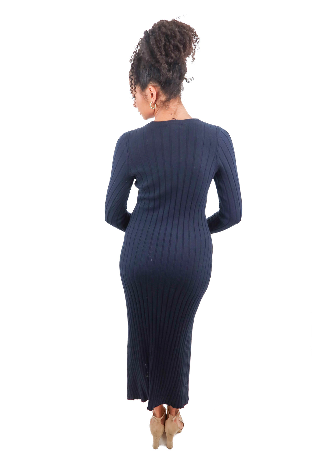 able black knit long sleeve maxi dress NWT (xs; retail $148)