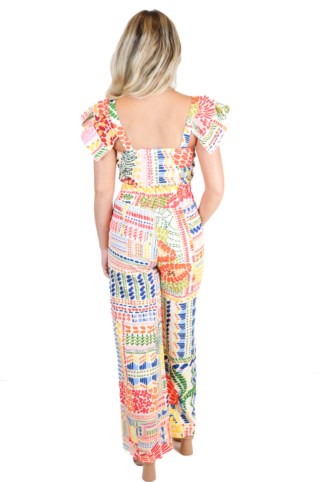 ANI multicolor pineapple printed set NWT (XS; retail $221)