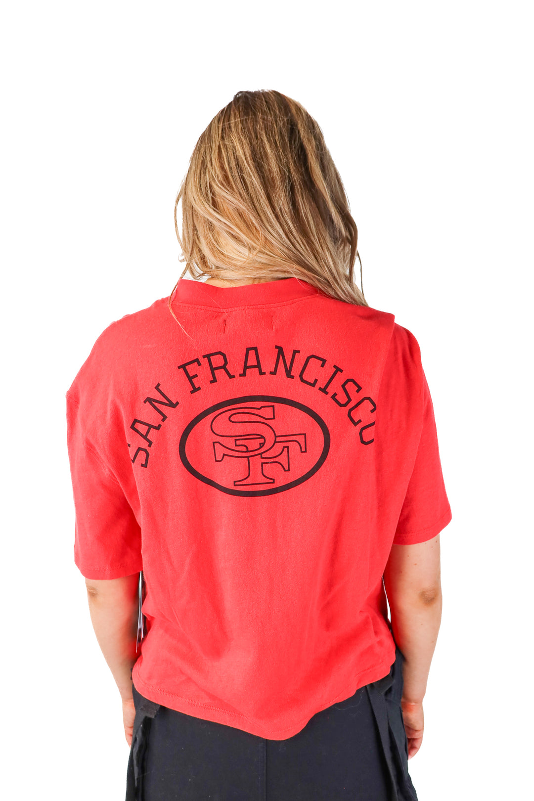 AUCTION junk food clothing red mockneck 49ers tee (L) GAMEDAY- ends 5/20 at 8pm CT