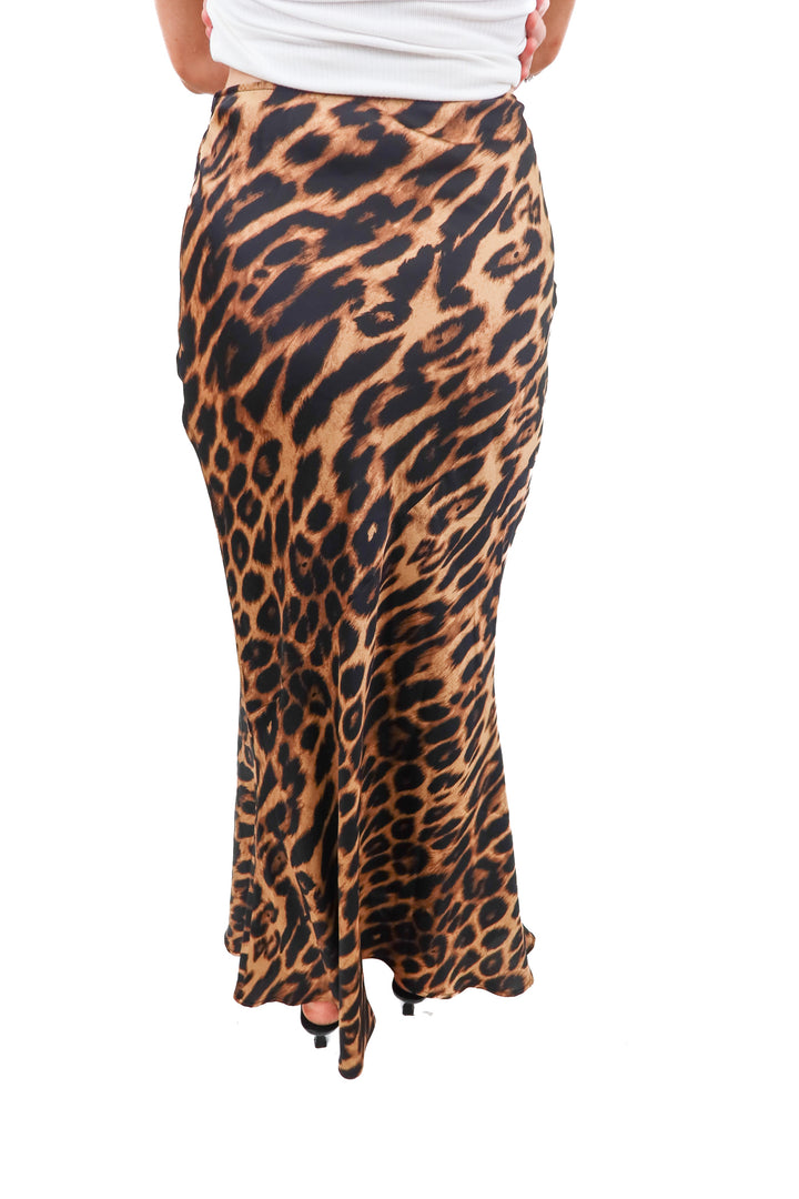 commense leopard maxi skirt (xs; retail $42)