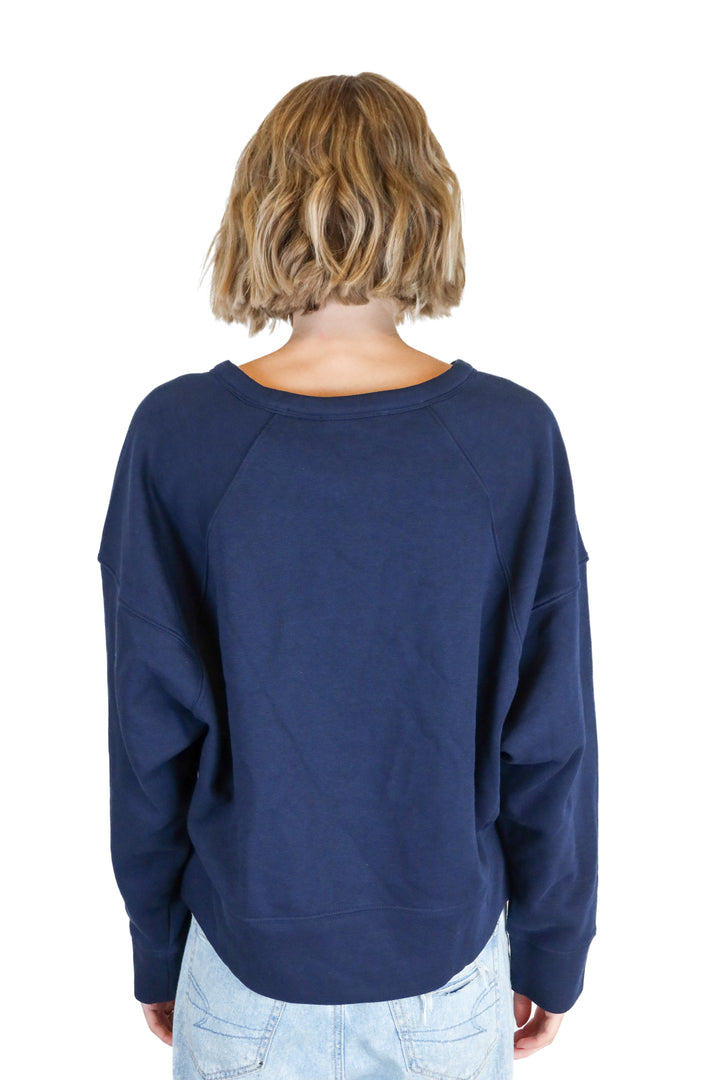 Ann Taylor Navy Sweatshirt NWT (S; retail $69.50)