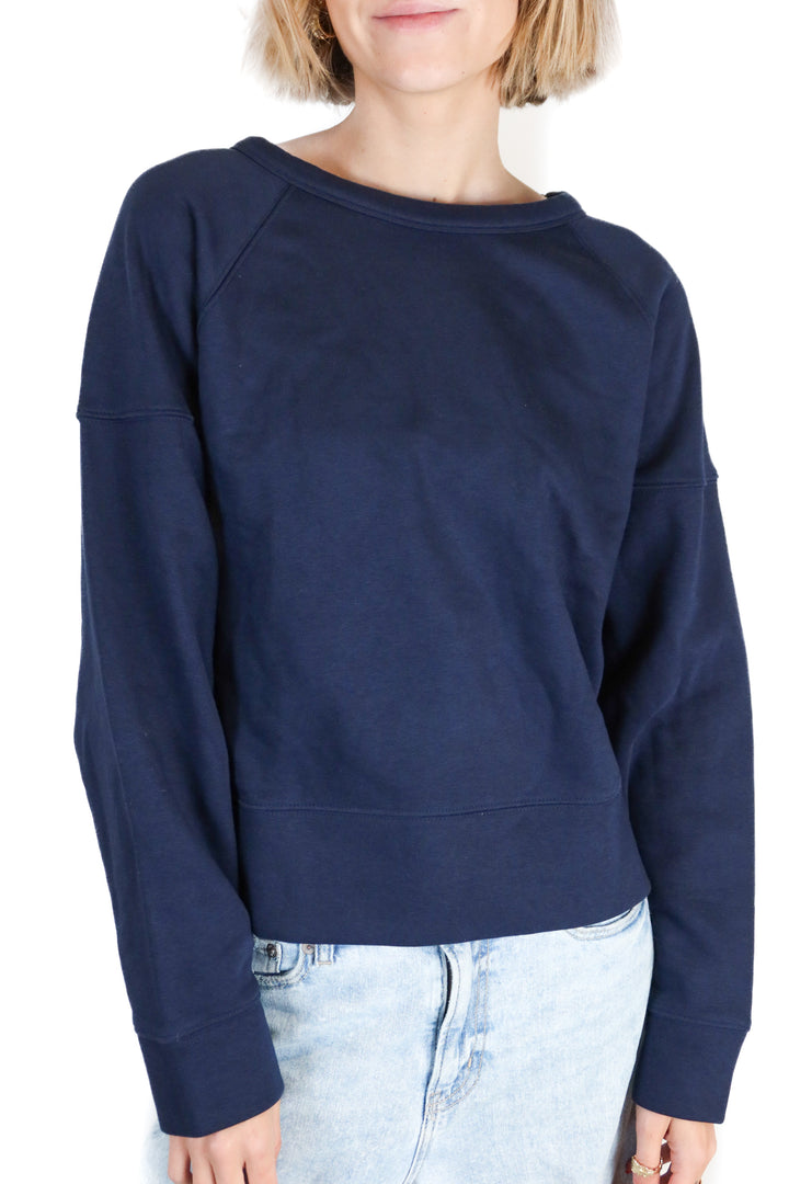 Ann Taylor Navy Sweatshirt NWT (S; retail $69.50)