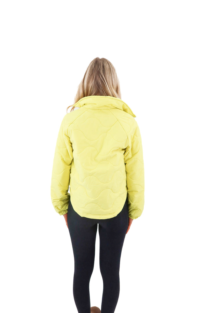 Universal Threads bright yellow puffer jacket NWT (S)