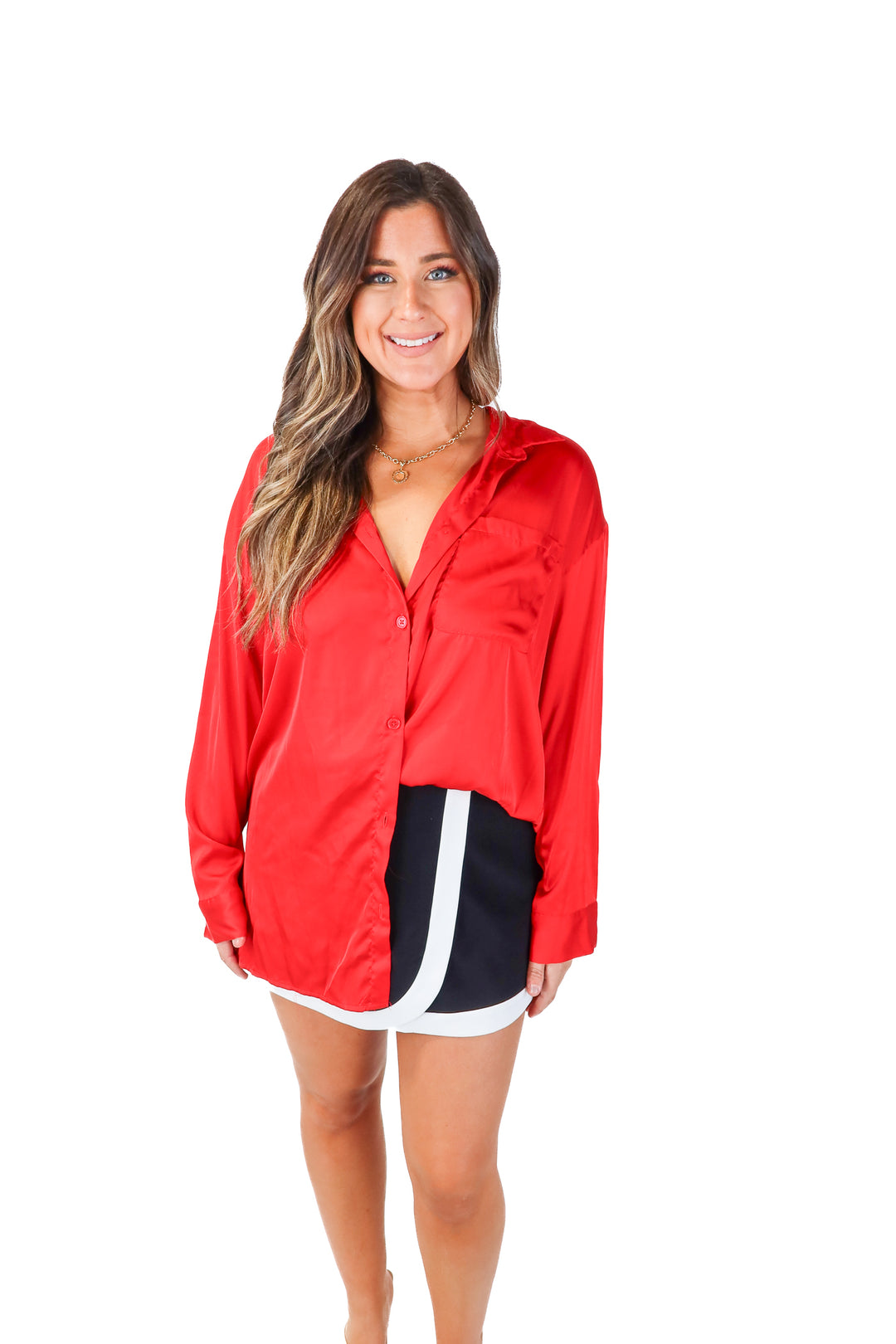 stars above red button up (XXL)