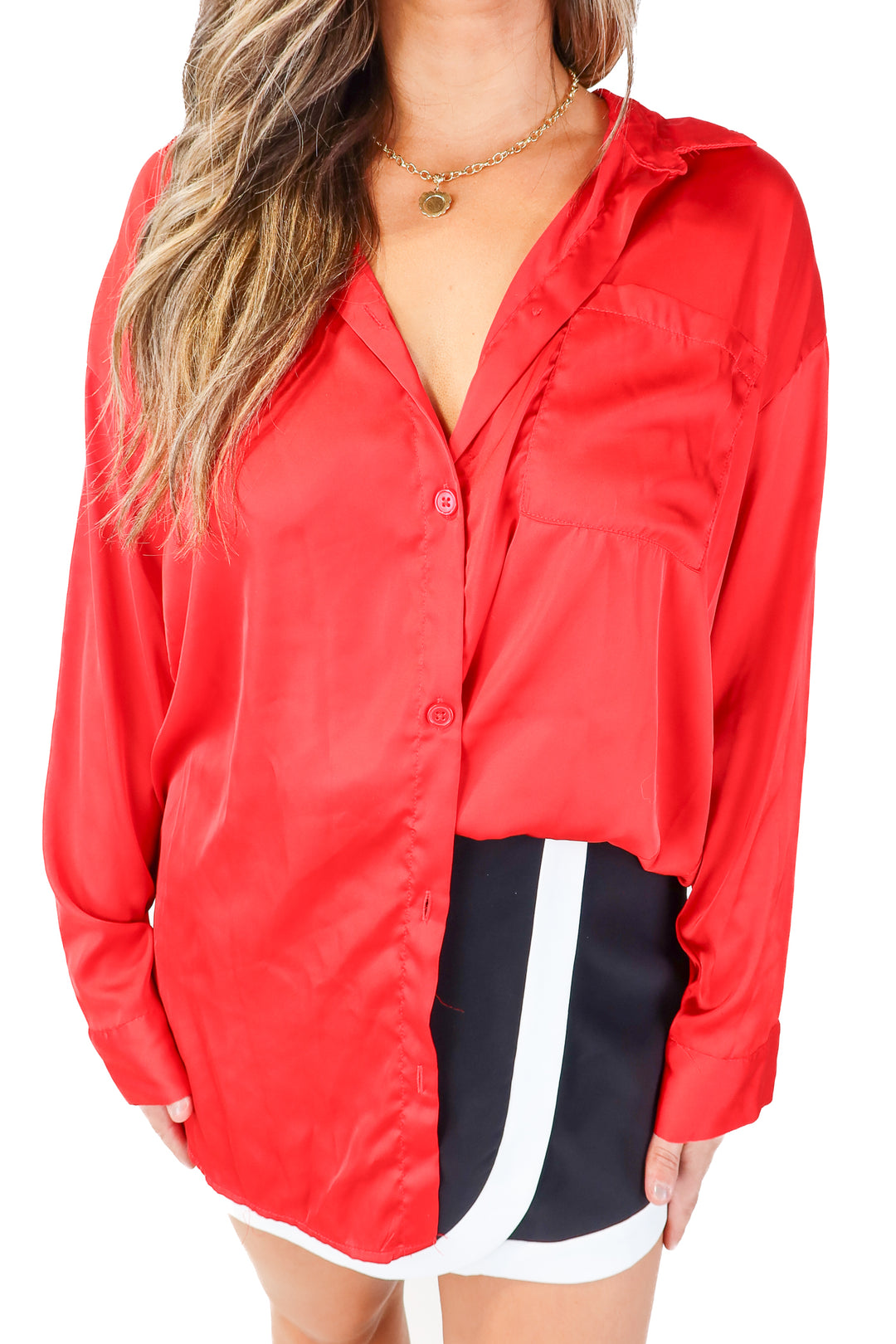 stars above red button up (XXL)