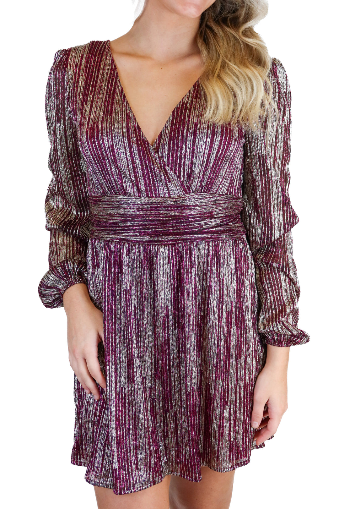 Lilly Pulitzer Magenta & Gold Metallic Knit Dress (S; Retail $198)