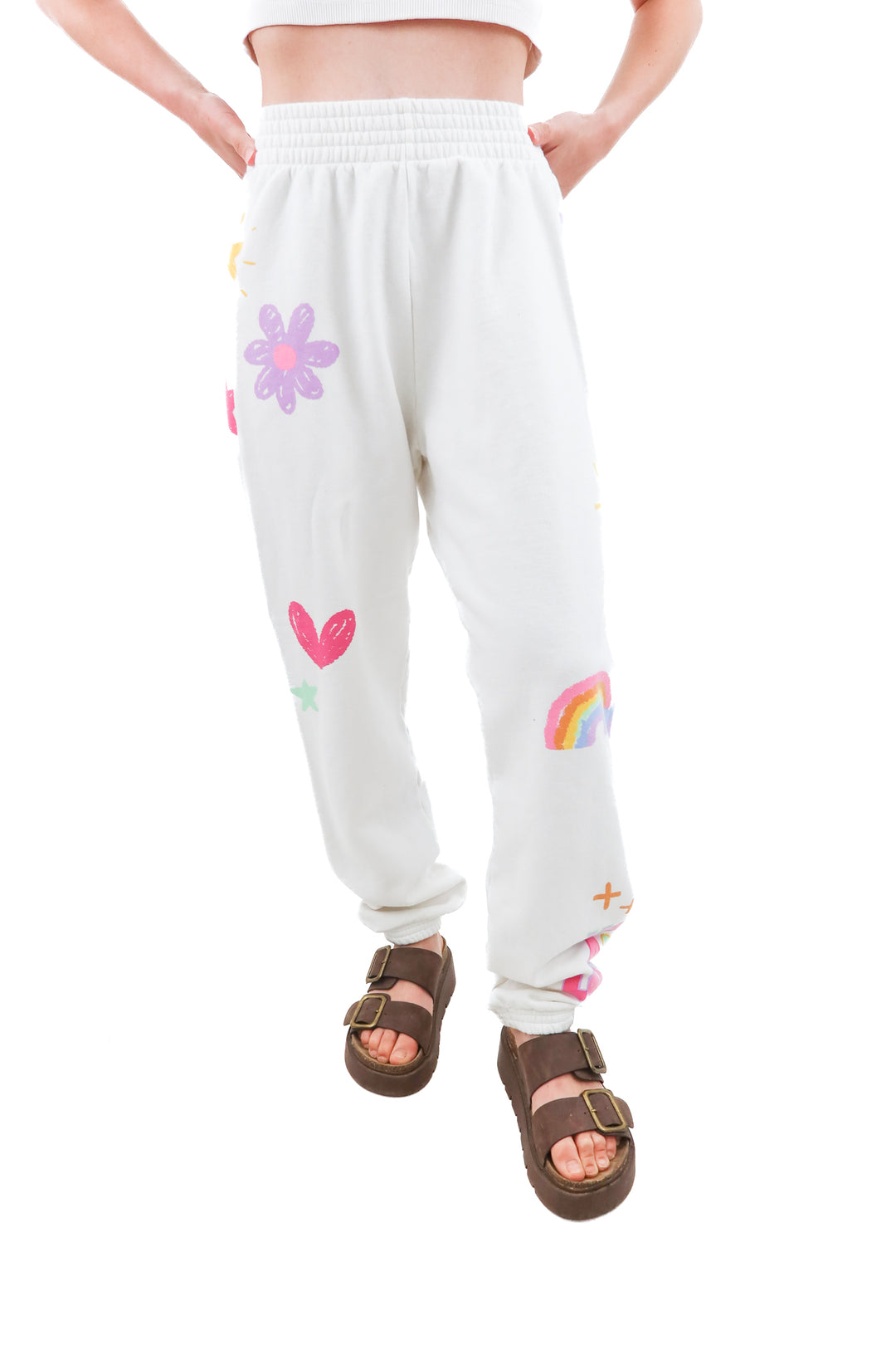 white love a child save a life sweatpants (s; retail $40)