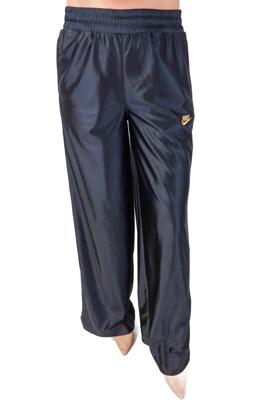 nike black/white sporty sweatpants (m)