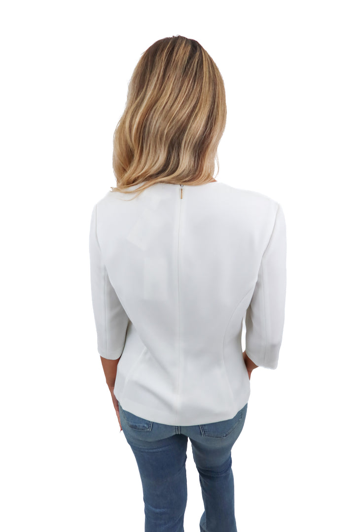 hugo boss white blouse NWT (6; retail $325)