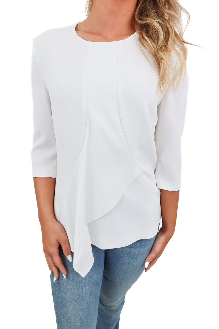 hugo boss white blouse NWT (6; retail $325)