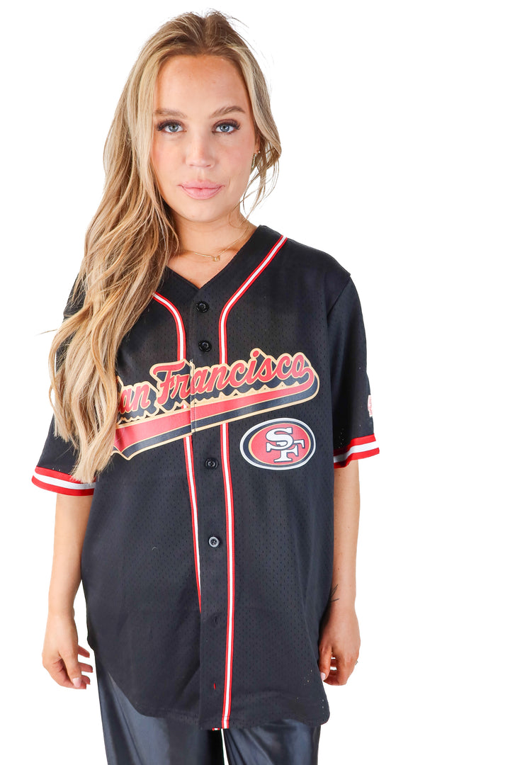 AUCTION pro standard 49ers baseball jersey (L) GAMEDAY