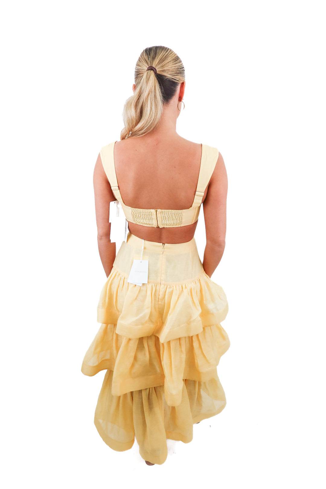 Zimmermann yellow bralette and skirt set NWT (4/6; retail $1470)