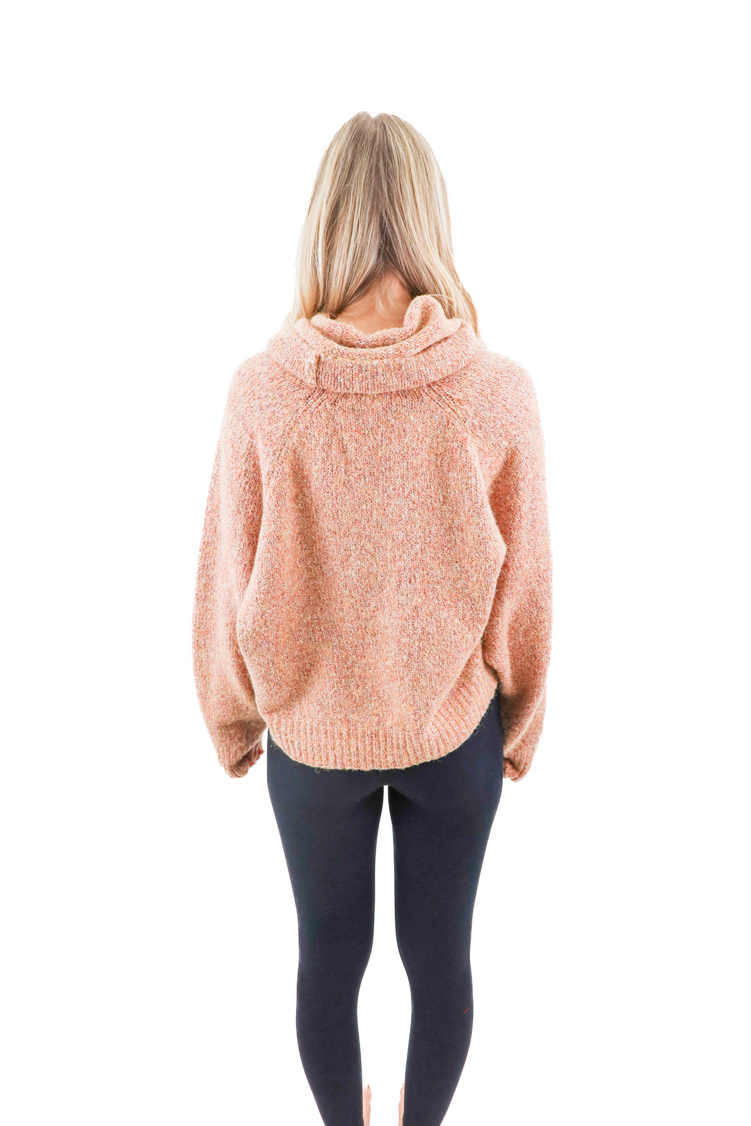 Sincerely Jules blush pink cropped turtleneck sweater (m)