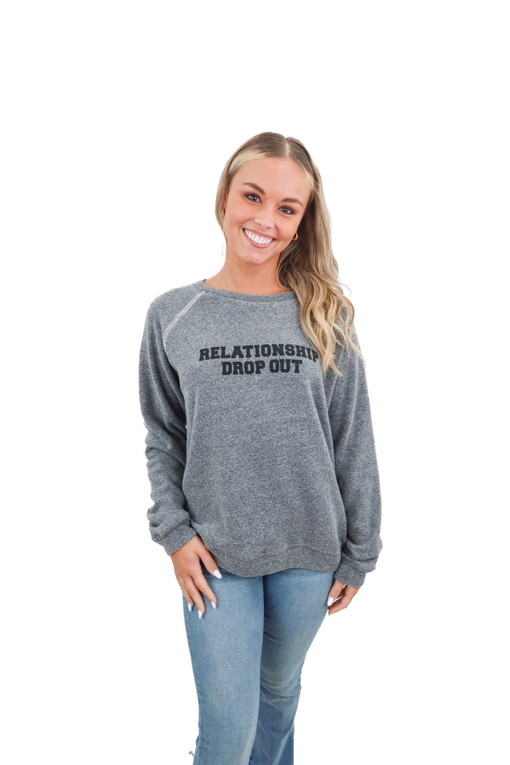 elkin "relationship drop out" crewneck (L)
