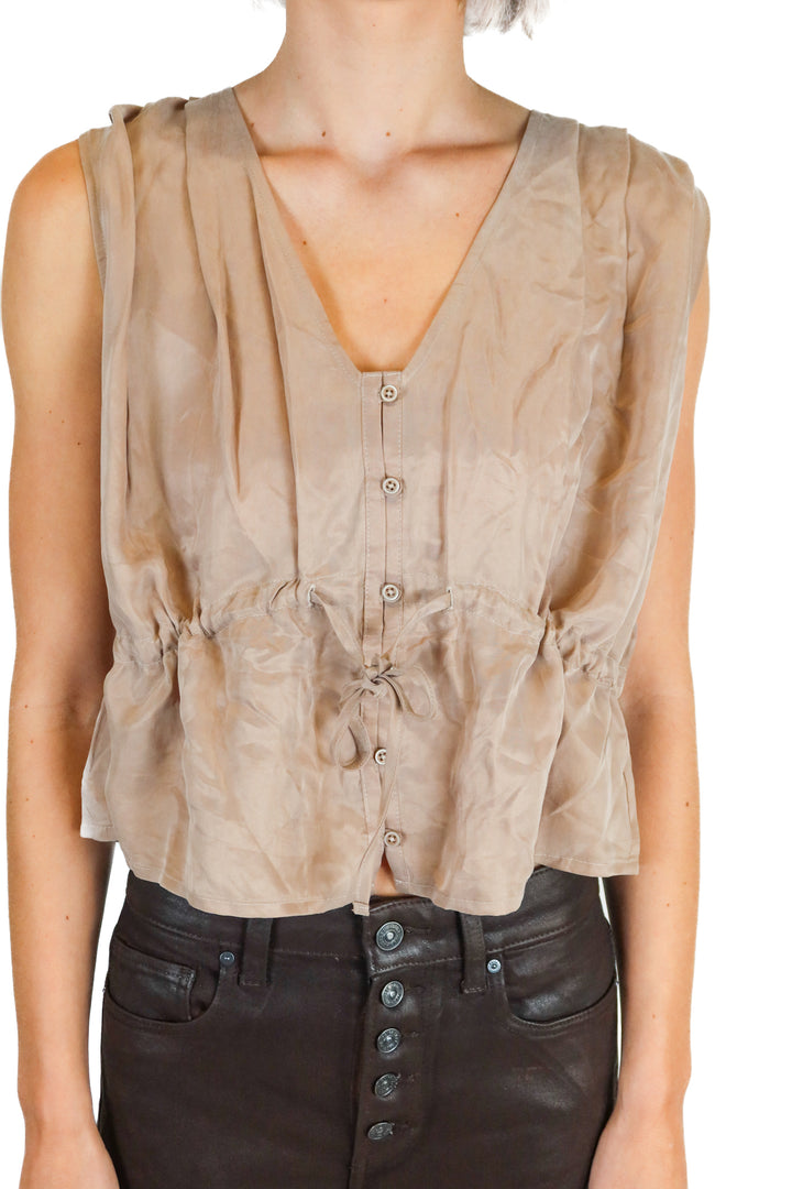 travis mathew almond sleeveless top NWT (xs)
