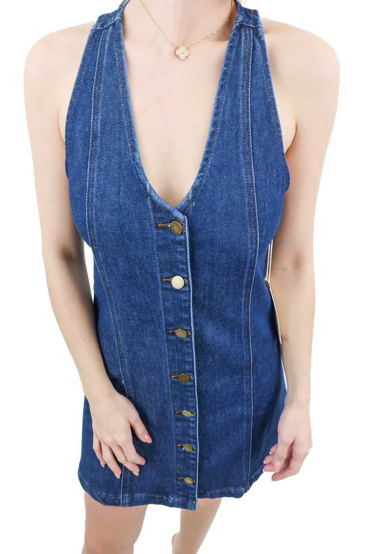 allfenix denim mini dress NWT (s; retail $88)