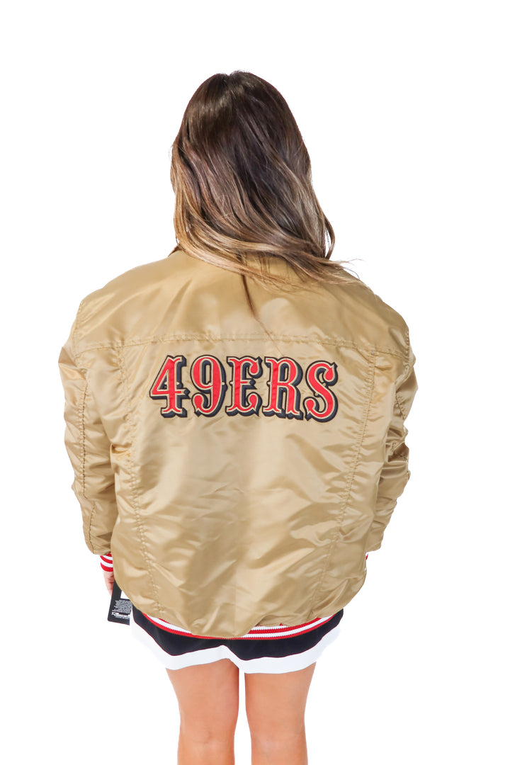AUCTION levis gold 49ers bomber jacket (L)- ends 5/20 at 8pm CT