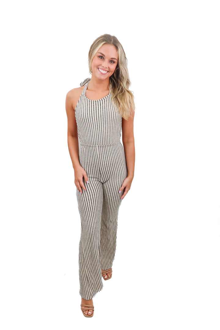 sadie & sage striped jumpsuit (xs*)