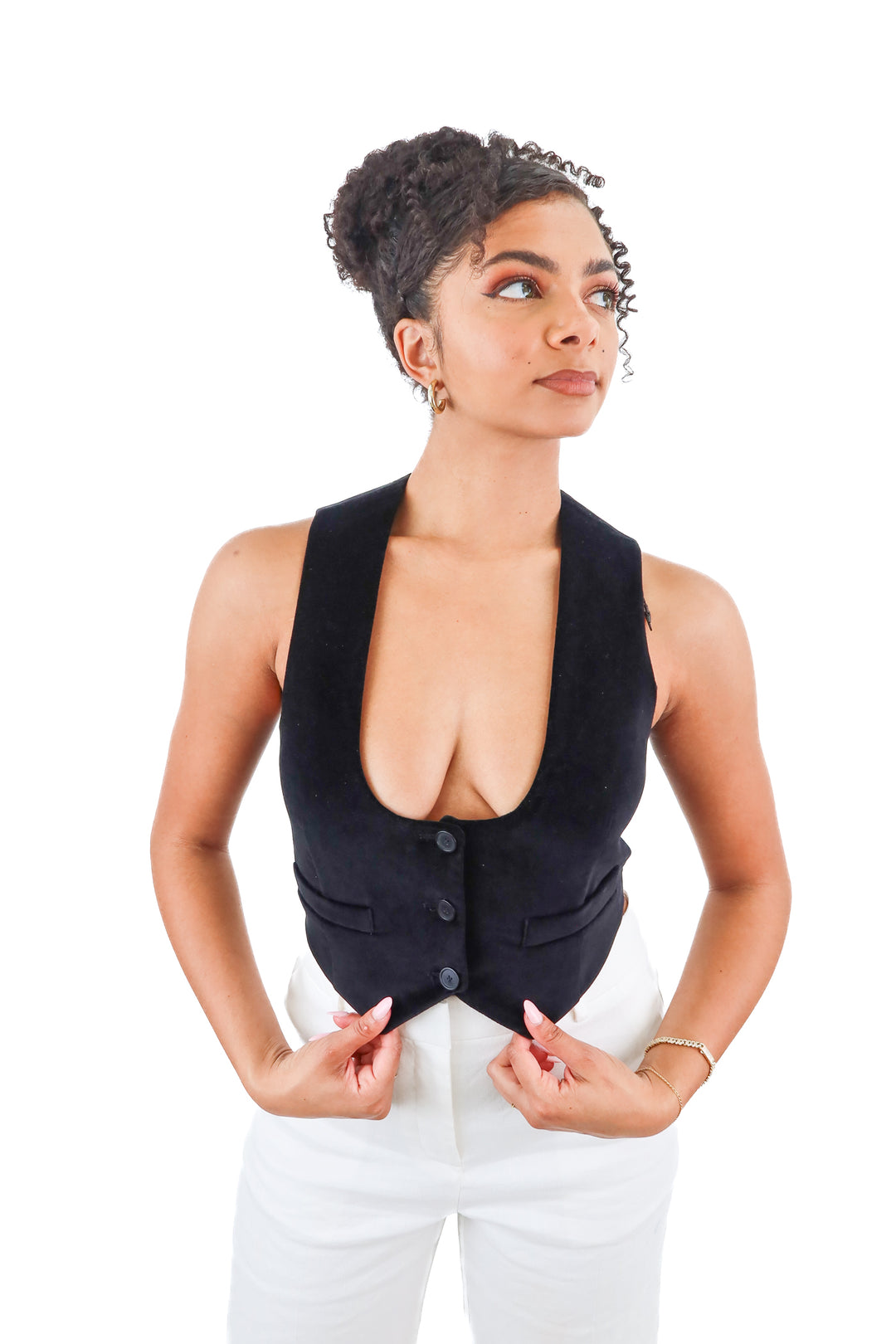 Claudie Pierlot black velvet vest (36/ US4)