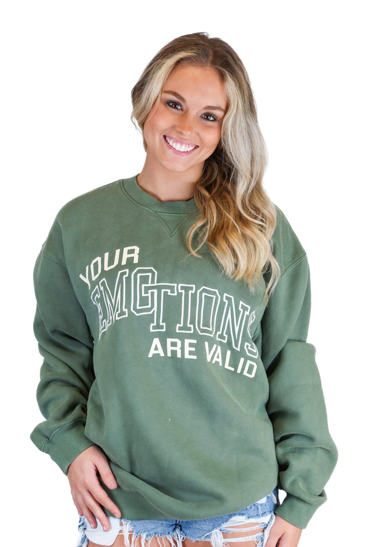 Green Emotions Sweatshirt (S/M)