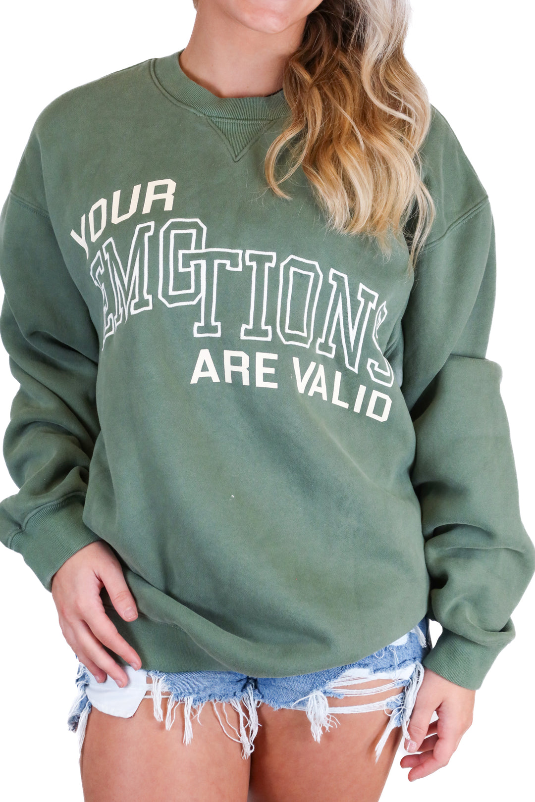 Green Emotions Sweatshirt (S/M)