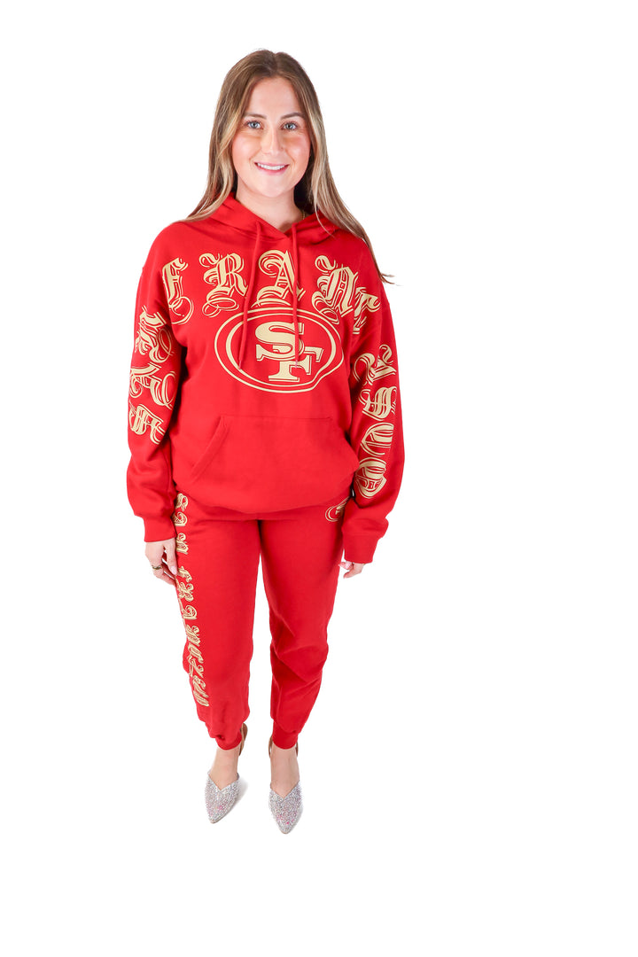 SOLD nfl apparel red/gold lounge set (XL)*