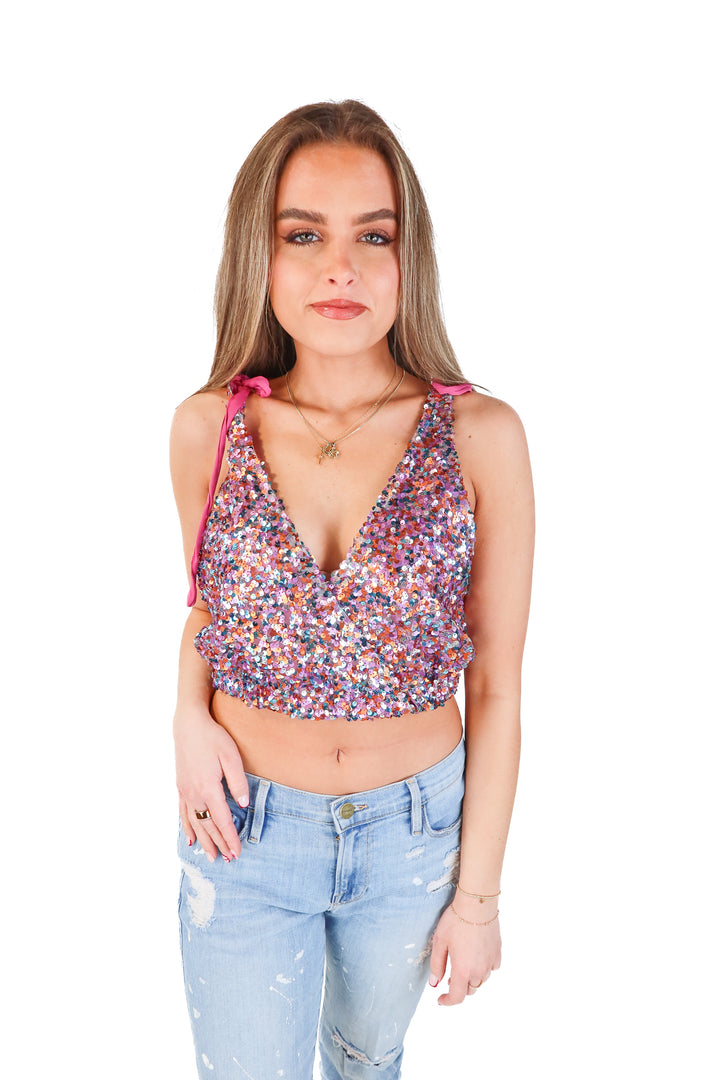 free people intimates sequin top (s; retail $148)