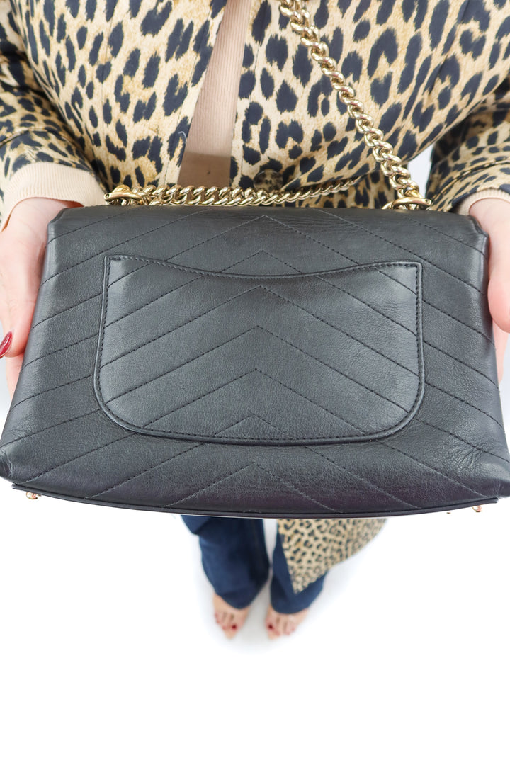 Chanel Vintage Single Flap Chevron Bag