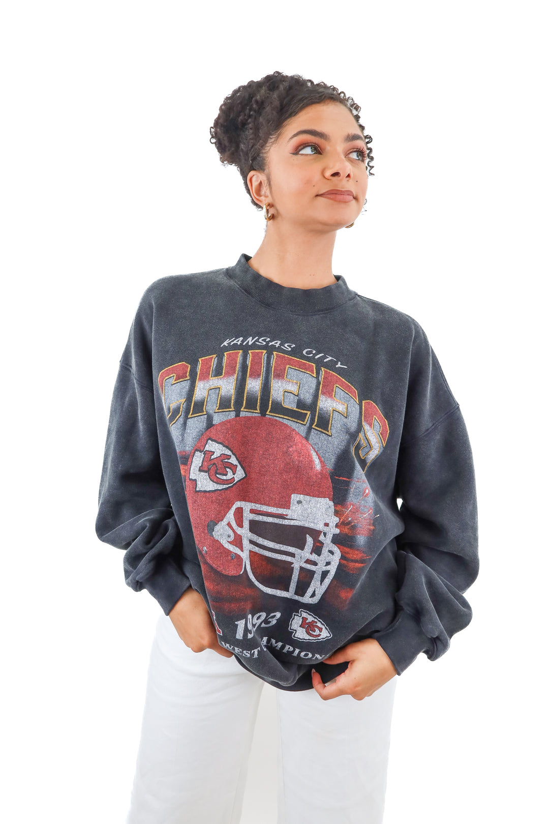 Abercrombie & Fitch black Kansas City chiefs sweatshirt (L)