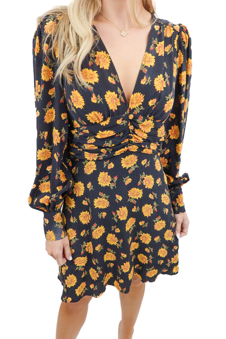 veronica beard floral long sleeve dress NWT (4; retail $495)