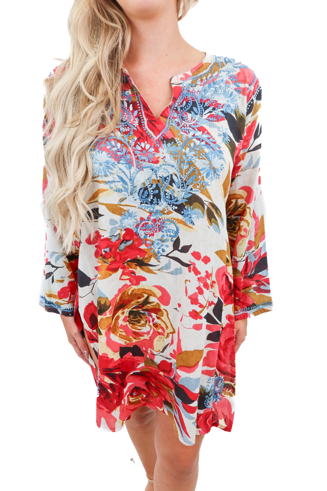 floral shift dress (s)
