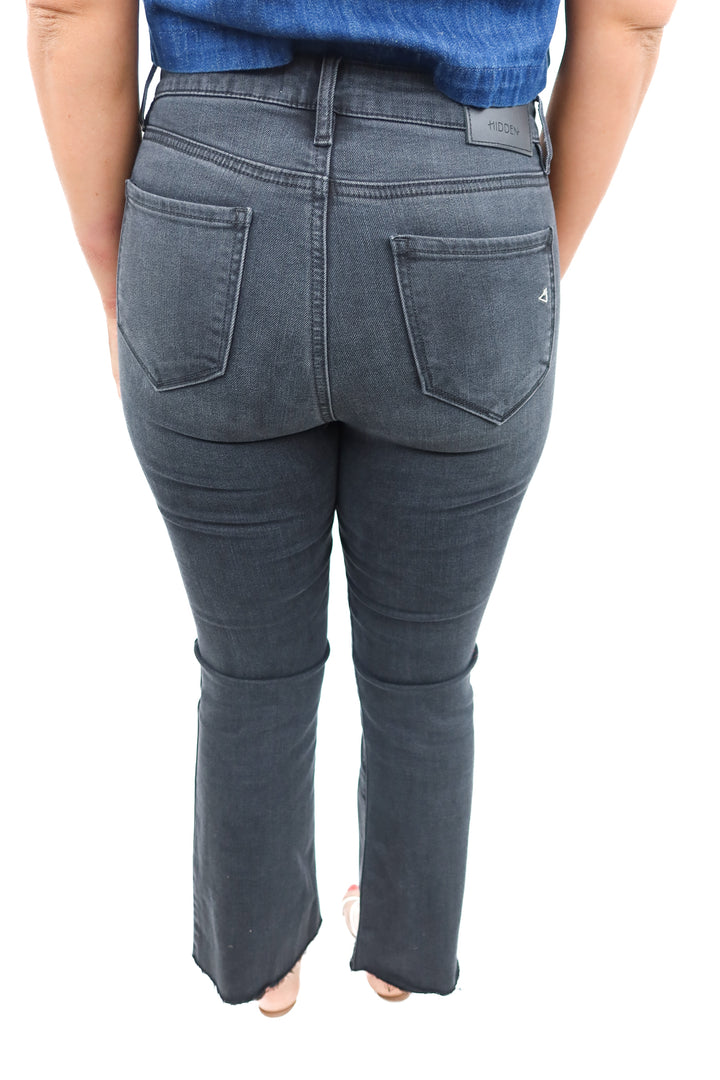 hidden black straight leg raw hem jeans (28; retail $69.99)