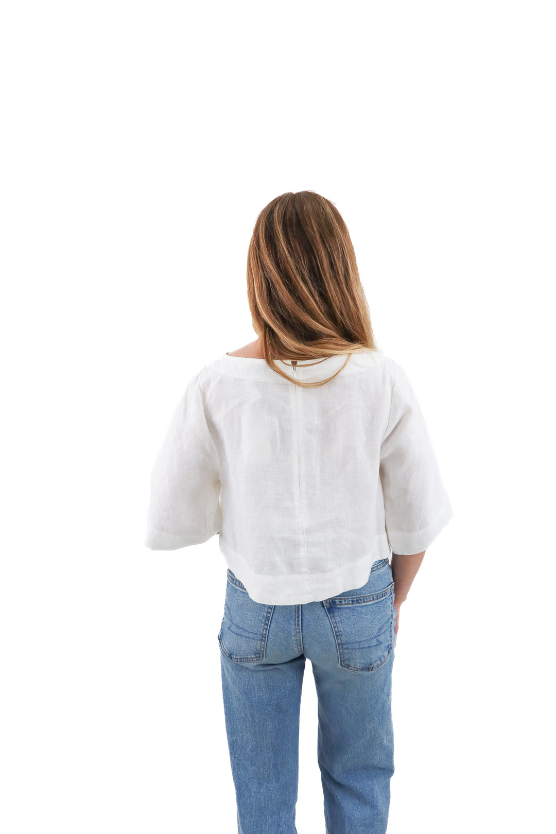 posse white linen top (s; retail $290)