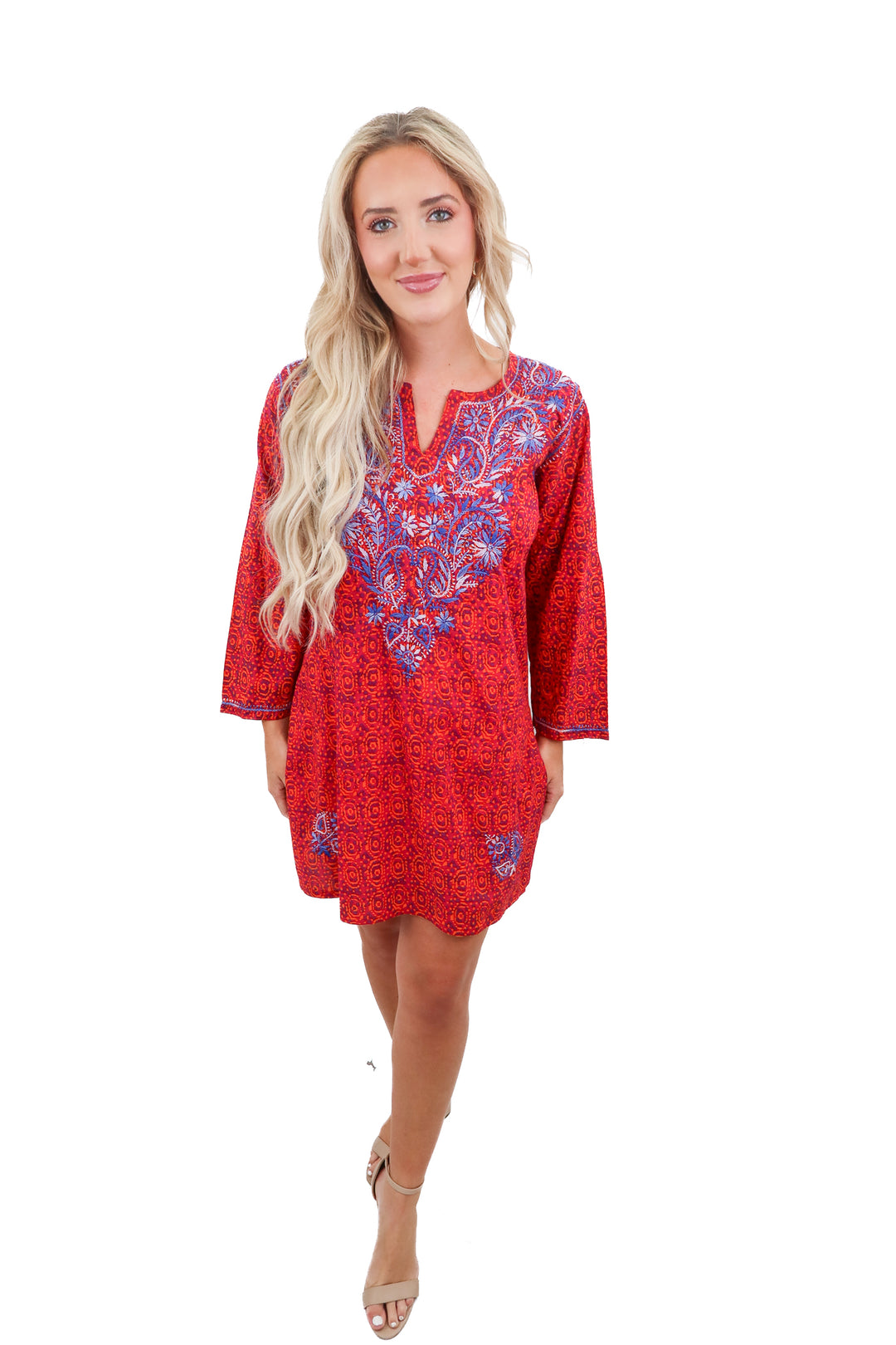 colorful shift dress (s)