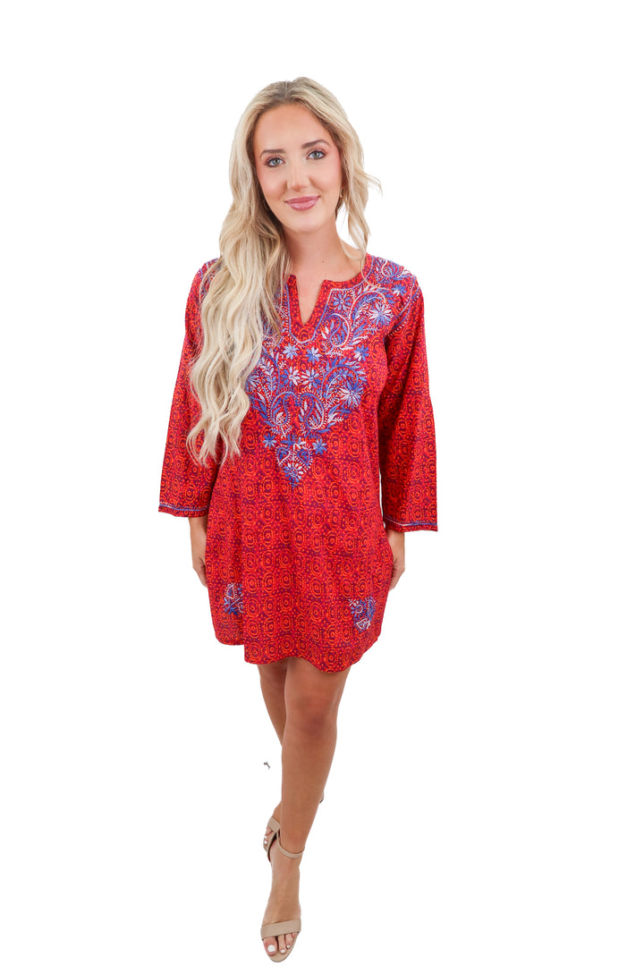 colorful shift dress (s)