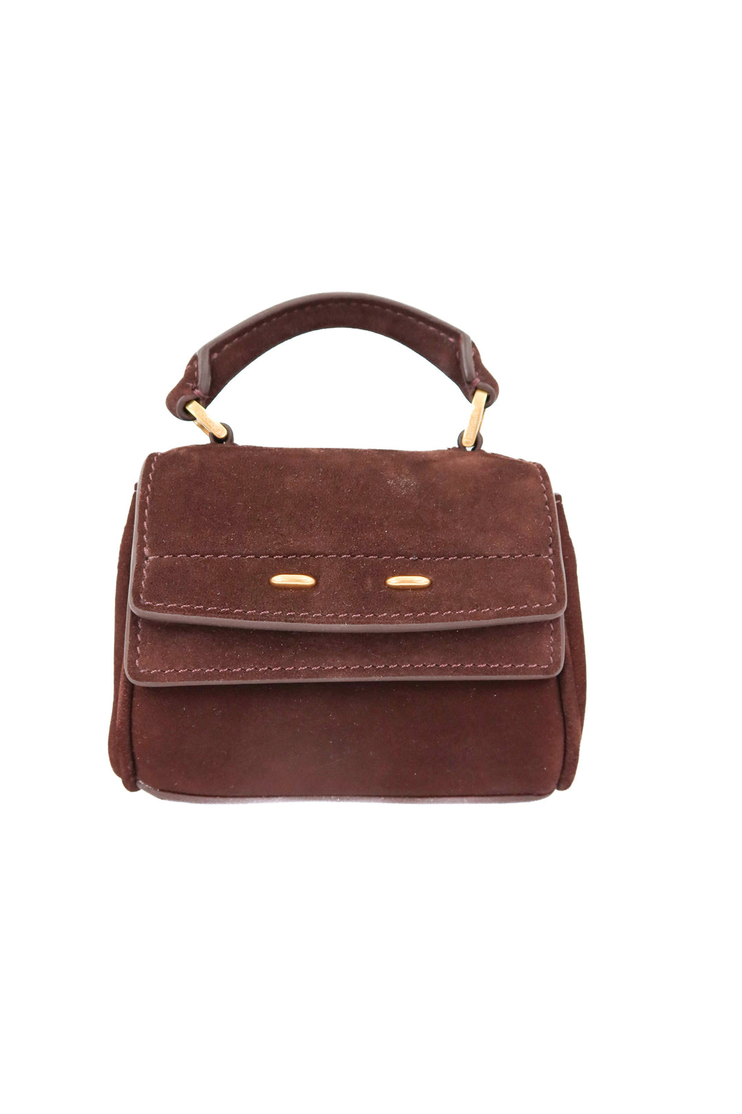 fabrique dark brown suede mini bag