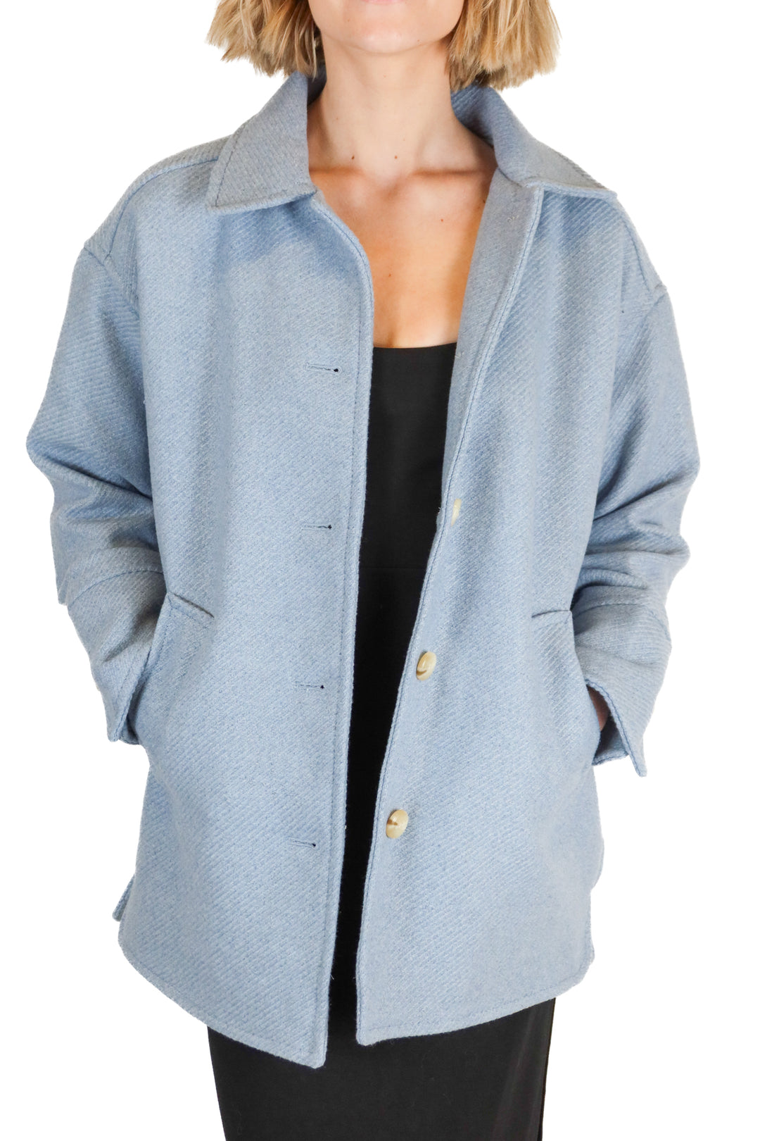Ann Taylor Light Blue Wool Coat NWT (XS; retail $278)
