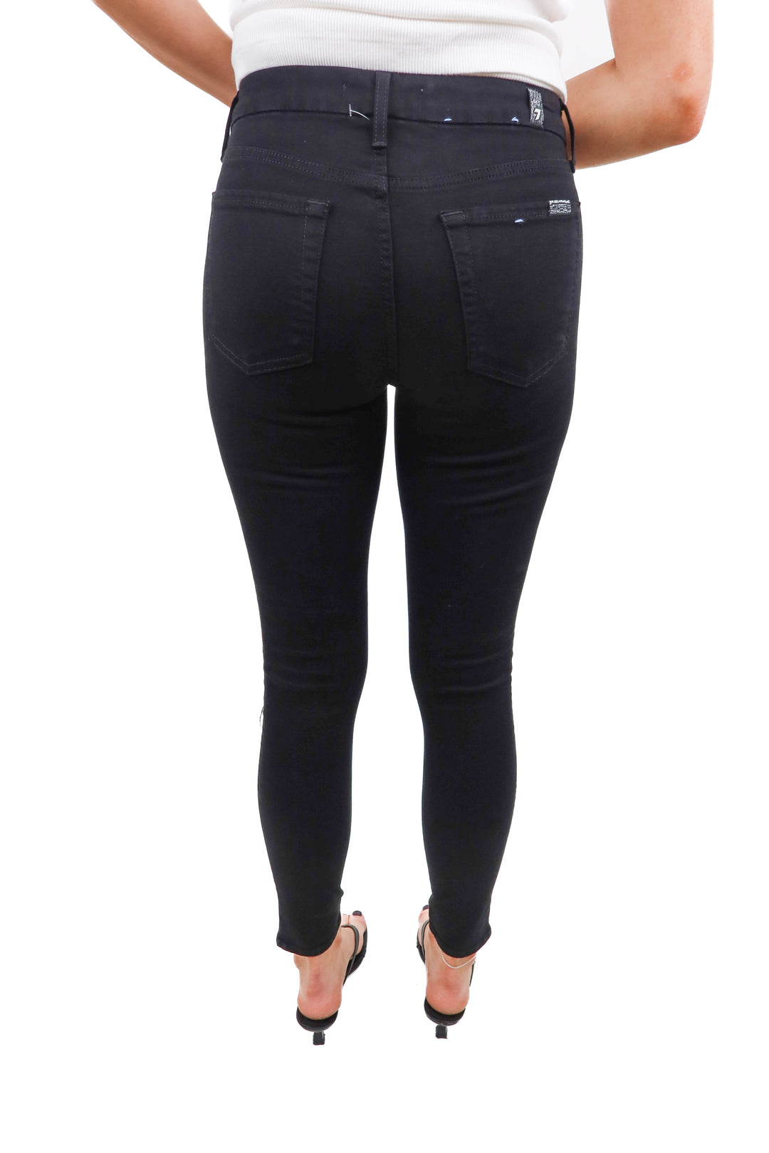 7 for all man kind black skinny jeans