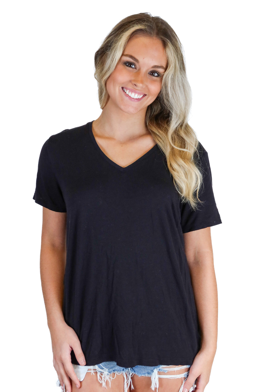 Nine West black tee (L)