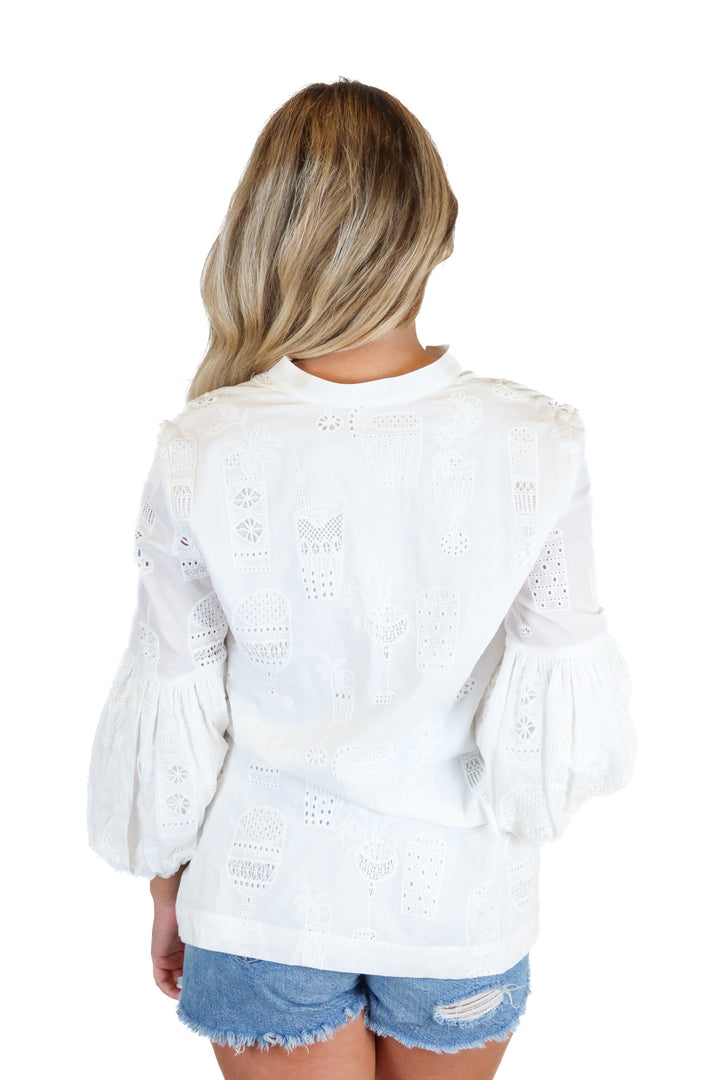 Trina Turk White Eyelet Top NWT (XS; Retail $298)