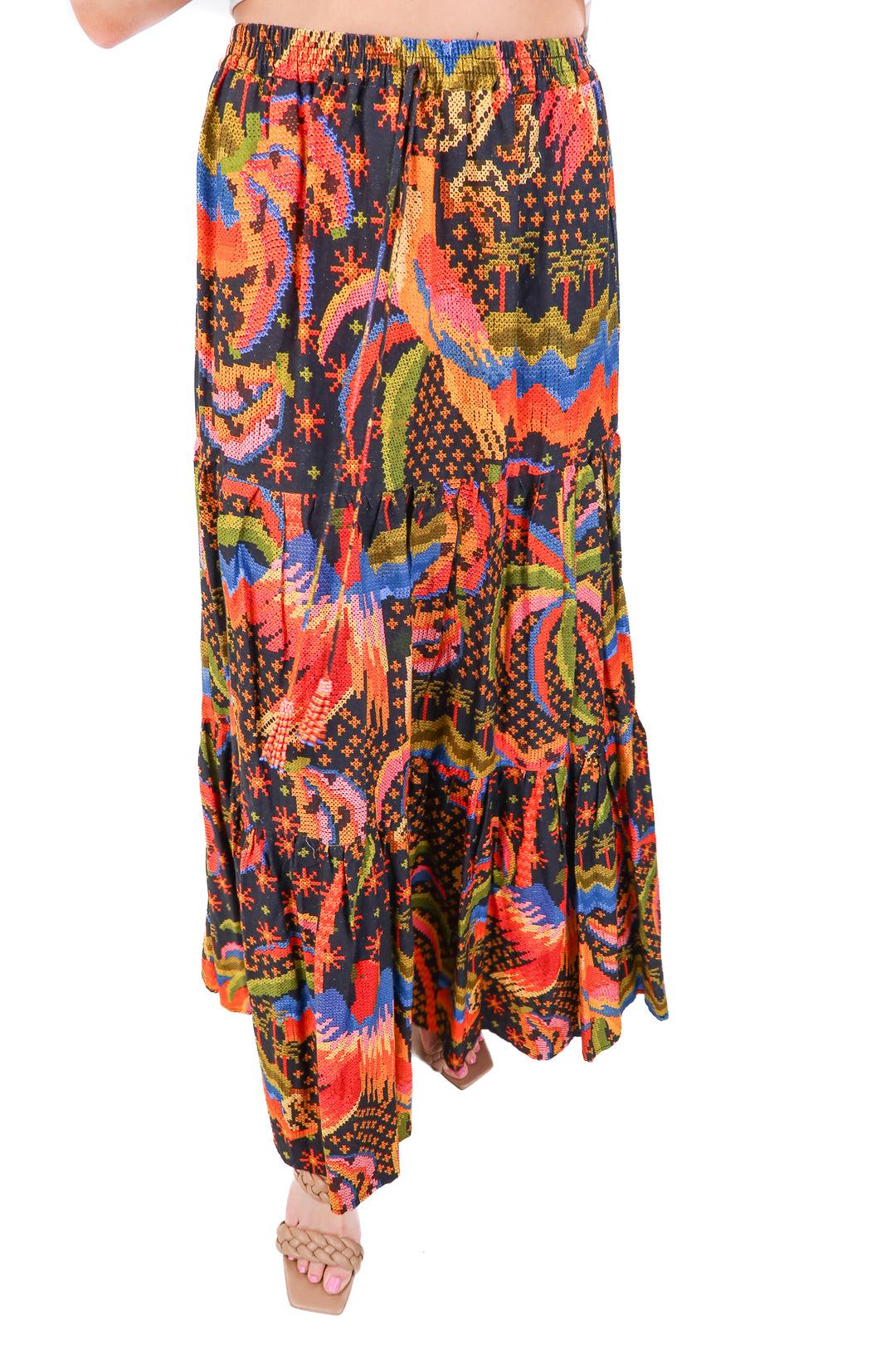 farm rio tiered skirt (m; retail $198)